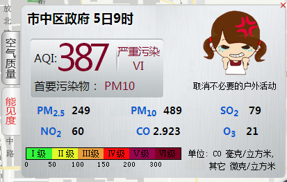 雾霾还没走枣庄连续6天发布霾黄色预警信号