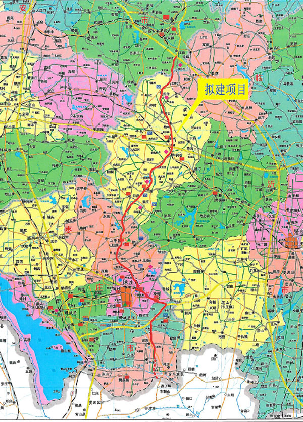 新泰至台儿庄马兰屯段全长155.945km 2020年底建成