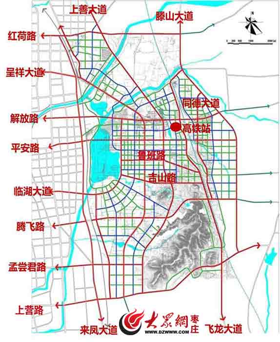 滕州高铁新区漷河南路工程正式开工建设