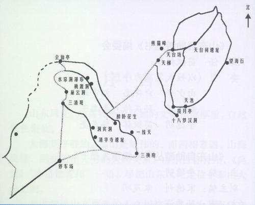 抱犢崮遊覽線路圖